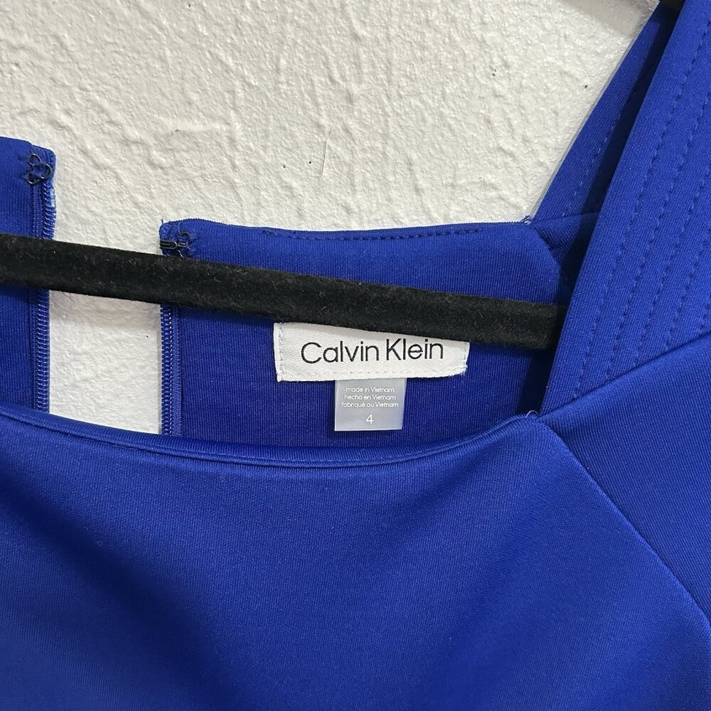 Calvin Klein Blue Midi Dress with Sleek Design - Picture 8 of 11
